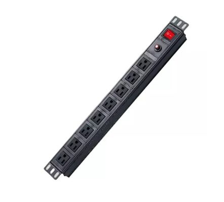 গুণ  Customized 8 Way PDU Rack Mount Socket With High Flame Retardancy Material কারখানা