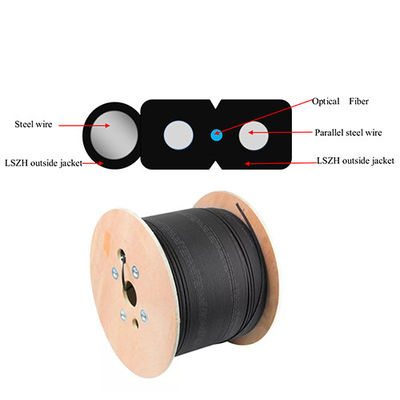 কাস্টমাইজড আউটডোর FTTH ড্রপ কেবল G657A1 G657A2 টাইপ কালো রঙ