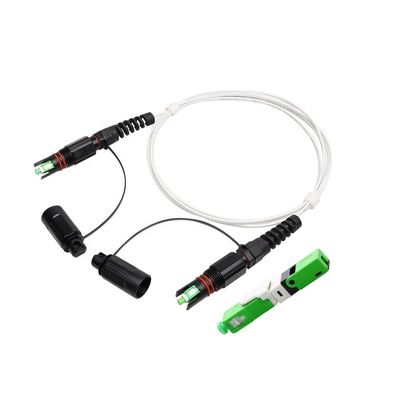 SC APC ওয়াটারপ্রুফ FTTH সলিউশন অপটিটাপ এইচ কানেক্টর দিয়ে শক্তিশালী করা হয়েছে