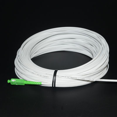 সাদা রঙের FTTH অপটিক্যাল ড্রপ তারের সাথে SC FC সংযোগকারী OEM ODM