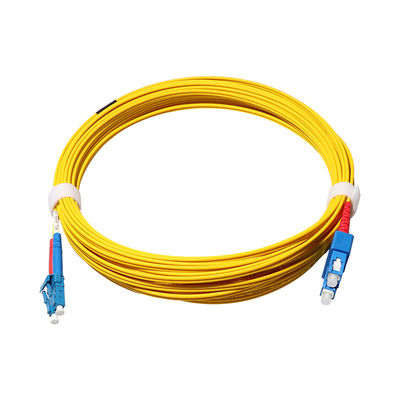 SM DX ফাইবার কেবল প্যাচ কর্ড SC APC থেকে LC UPC ক্লিপগুলি RoHS অনুগত
