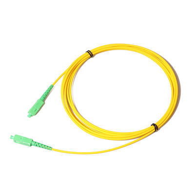 সাদা G657a2 ফাইবার কেবল প্যাচ কর্ড SC APC থেকে SC APC সিঙ্গেলমোড 3m