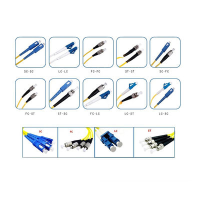 3m হলুদ ফাইবার অপটিক্যাল প্যাচ কর্ড FC SC LC ST APC UPC একক মোড