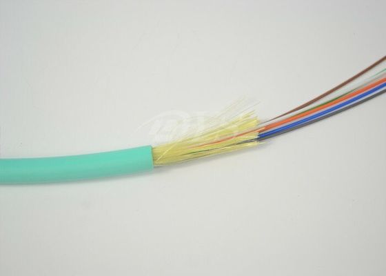 FTTH ইন্ডোর 12 কোর ফাইবার অপটিক কেবল OM3 / অপটিক্যাল ফাইবার বিতরণ তার