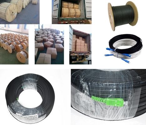 কারখানার মূল্য 1,2 কোর FTTH G657A1 G657A2 ফ্ল্যাট ড্রপ ফাইবার অপটিক কেবল