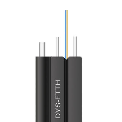 GJXH GJXCH 1,2,4,6,8,12 কোর FTTH ফ্ল্যাট ইনডোর/আউটডোর ফাইবার অপটিক কেবল ড্রপ কেবল
