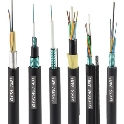 OEM কারখানা সরবরাহ ADSS GYTA GYTS GYXTW 4 8 12 24 48 96 144 288 কোর ফাইবার অপটিক কেবল, আউটডোর অপটিক্যাল ফাইবার কেবলের দাম