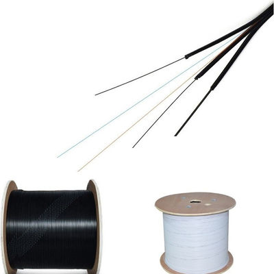 স্ব-সমর্থক আউটডোর স্টিল মেসেঞ্জার ওয়্যার FRP FTTH ড্রপ ফাইব্রা অপটিকা 1 2 4 কোর ফাইবার অপটিক কেবল