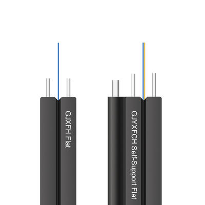GJXFH 1 2 4 কোর ftth ড্রপ কেবল G652d G657A1 G657A2 SM ইন্ডোর ফাইবার অপটিক ড্রপ কেবল