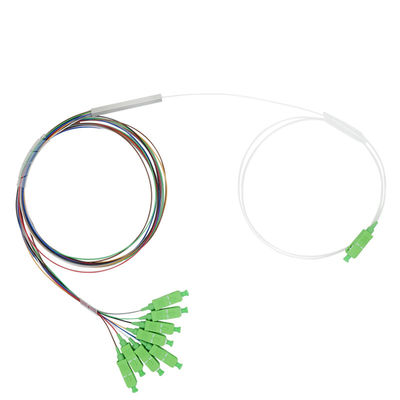 কাস্টমাইজড FTTH ফাইবার অপটিক স্প্লিটার 1x8 PLC মিনি ইস্পাত টিউব টাইপ