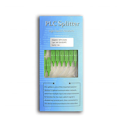 কাস্টমাইজড FTTH ফাইবার অপটিক স্প্লিটার 1x8 PLC মিনি ইস্পাত টিউব টাইপ