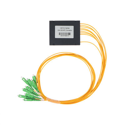 সংযোগকারী 8 ওয়ে G657A1 ফাইবার টাইপ সহ 1×8 ABS বক্স PLC স্প্লিটার