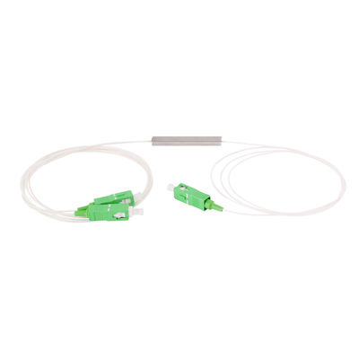 অপটিক্যাল 1x2 PLC ফাইবার স্প্লিটার SC APC UPC একক মোড মাইক্রো স্টিল টিউব টাইপ