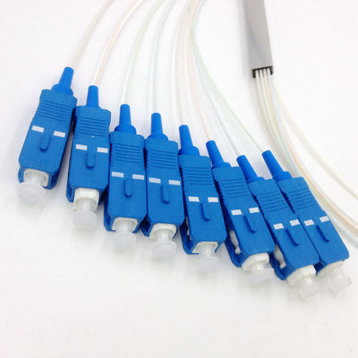 1 মিটার ফাইবার অপটিক মিনি পিএলসি স্প্লিটার 1x8 SC UPC সংযোগকারী সহ