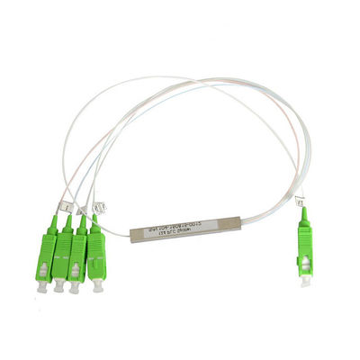 মিনি ইস্পাত টিউব টাইপ 1 * 4 SC APC UPC সংযোগকারীর সাথে PLC স্প্লিটার