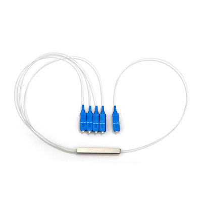 মিনি ইস্পাত টিউব টাইপ 1 * 4 SC APC UPC সংযোগকারীর সাথে PLC স্প্লিটার