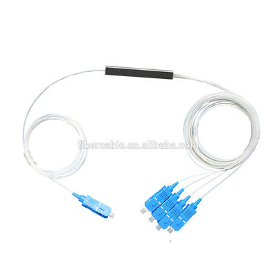 মিনি ইস্পাত টিউব টাইপ 1 * 4 SC APC UPC সংযোগকারীর সাথে PLC স্প্লিটার