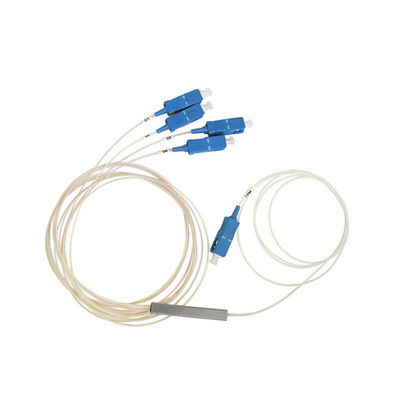 মিনি ইস্পাত টিউব টাইপ 1 * 4 SC APC UPC সংযোগকারীর সাথে PLC স্প্লিটার