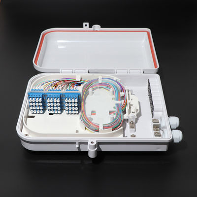 FTTH 16 কোর ডিস্ট্রিবিউশন বক্স, প্লাস্টিক ফাইবার অপটিক স্প্লিসিং বক্স IP66 জলরোধী