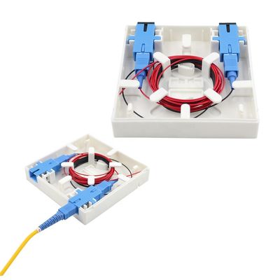 FTTH FTTB FTTX নেটওয়ার্কের জন্য 2 কোর ফাইবার অপটিক টার্মিনাল বক্স 86 প্রকার