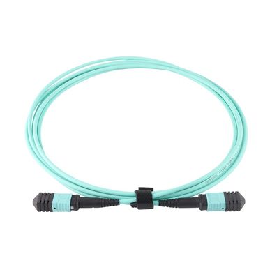 12 কোর 24 কোর ফাইবার কেবল প্যাচ কর্ড, Qsfp এর জন্য Mtp Mpo প্যাচ কেবল Om3 Om4