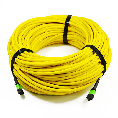 12 কোর 24 কোর ফাইবার কেবল প্যাচ কর্ড, Qsfp এর জন্য Mtp Mpo প্যাচ কেবল Om3 Om4