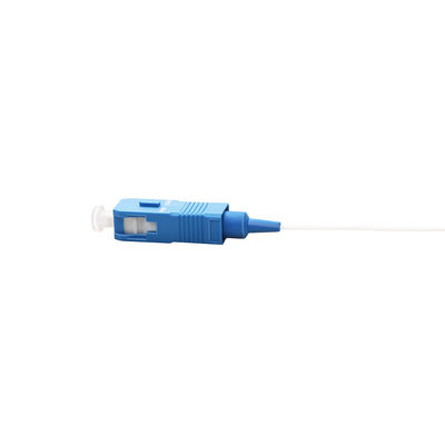 0.9 মিমি ব্যাস ফাইবার ক্যাবল অ্যাসেম্বলি 9 / 125 G657A1 SC / UPC সিমপ্লেক্স পালিশ সাদা