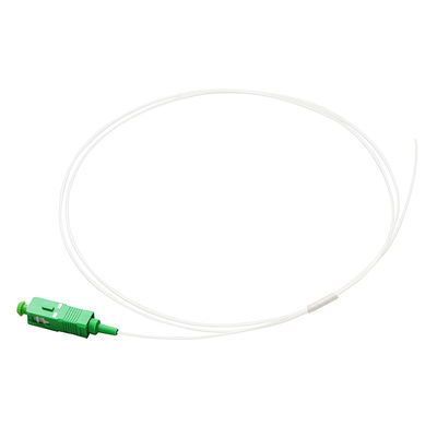 0.9 মিমি ব্যাস ফাইবার ক্যাবল অ্যাসেম্বলি 9 / 125 G657A1 SC / UPC সিমপ্লেক্স পালিশ সাদা