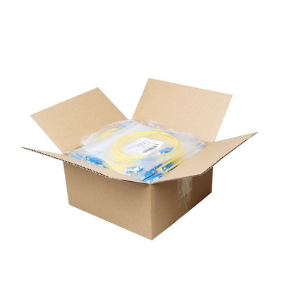 0.9 মিমি ব্যাস ফাইবার ক্যাবল অ্যাসেম্বলি 9 / 125 G657A1 SC / UPC সিমপ্লেক্স পালিশ সাদা