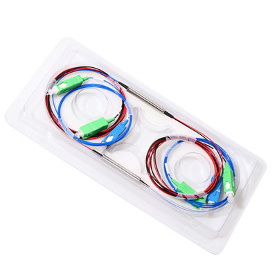 WDM নেটওয়ার্ক সিস্টেমের জন্য 1X2 FWDM DWDM ফাইবার অপটিক স্প্লিটার 3 পোর্ট 100G 200G