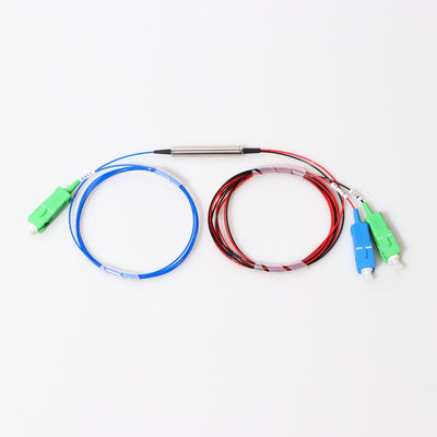 WDM নেটওয়ার্ক সিস্টেমের জন্য 1X2 FWDM DWDM ফাইবার অপটিক স্প্লিটার 3 পোর্ট 100G 200G