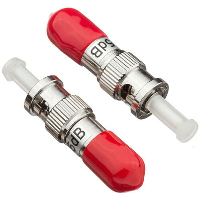 FTTH এর জন্য 6dB 7dB 10dB ফাইবার অপটিক্যাল অ্যাটেনুয়েটর ST পুরুষ থেকে মহিলা
