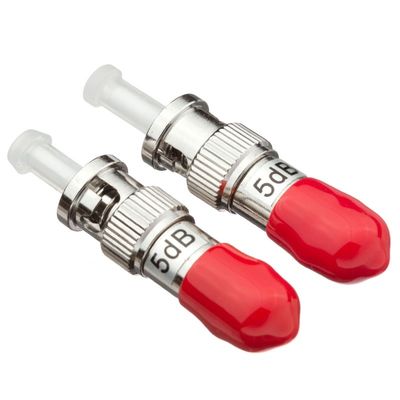 FTTH এর জন্য 6dB 7dB 10dB ফাইবার অপটিক্যাল অ্যাটেনুয়েটর ST পুরুষ থেকে মহিলা