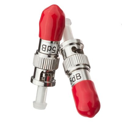FTTH এর জন্য 6dB 7dB 10dB ফাইবার অপটিক্যাল অ্যাটেনুয়েটর ST পুরুষ থেকে মহিলা