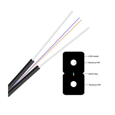 কারখানার মূল্য 1,2 কোর FTTH G657A1 G657A2 ফ্ল্যাট ড্রপ ফাইবার অপটিক কেবল