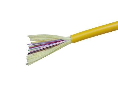FTTH ইন্ডোর 12 কোর ফাইবার অপটিক কেবল OM3 / অপটিক্যাল ফাইবার বিতরণ তার