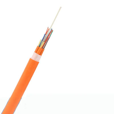 FTTH ইন্ডোর 12 কোর ফাইবার অপটিক কেবল OM3 / অপটিক্যাল ফাইবার বিতরণ তার