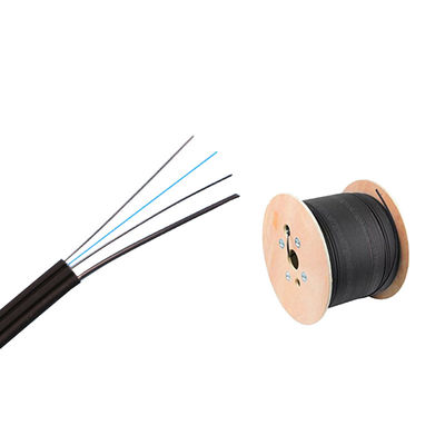 আউটডোর 2 কোর FTTH ফাইবার অপটিক ড্রপ কেবল FRP শক্তি সদস্য সহ
