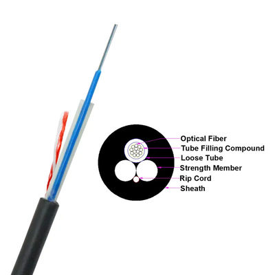 FRP শক্তি ফাইবার অপটিক আউটডোর কেবল 24 কোর G.652D টাইপ OEM ODM