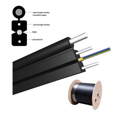 কাস্টমাইজড আউটডোর FTTH ড্রপ কেবল G657A1 G657A2 টাইপ কালো রঙ