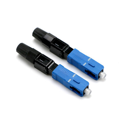 FTTH CATV টেলিকমিউনিকেশনের জন্য নীল রঙের এসএম ফাইবার অপটিক্যাল ফাস্ট কানেক্টর