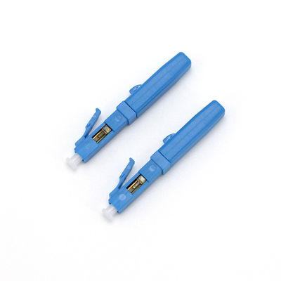 নীল রঙের ফাইবার অপটিক সংযোগকারী, FTTH CATV CCTV-এর জন্য LC UPC দ্রুত সংযোগকারী