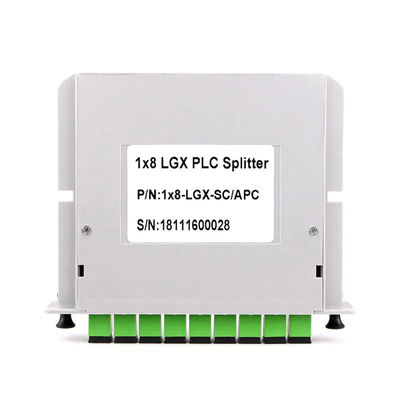 8 ওয়ে PLC ফাইবার অপটিক স্প্লিটার ক্যাসেট টাইপ 1x8 SC APC কানেক্টর সহ