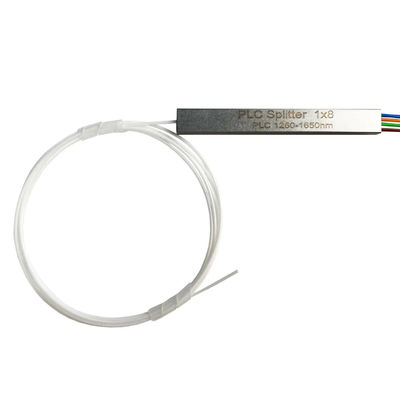 মিনি স্টিল টিউব 1x4 ফাইবার স্প্লিটার PLC 0.9mm 1 মিটার সংযোগকারী ছাড়া