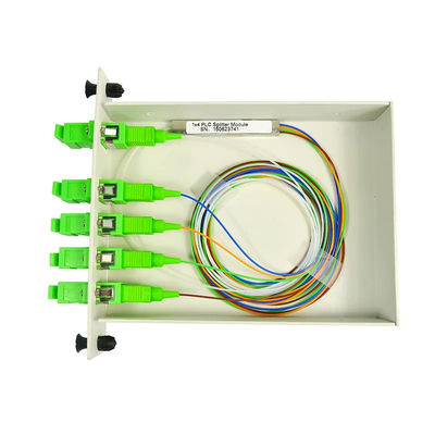 ক্যাসেট টাইপ PLC ফাইবার অপটিক স্প্লিটার 1x8 SC UPC সংযোগকারী সহ