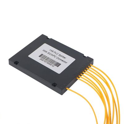 সংযোগকারী 8 ওয়ে G657A1 ফাইবার টাইপ সহ 1×8 ABS বক্স PLC স্প্লিটার